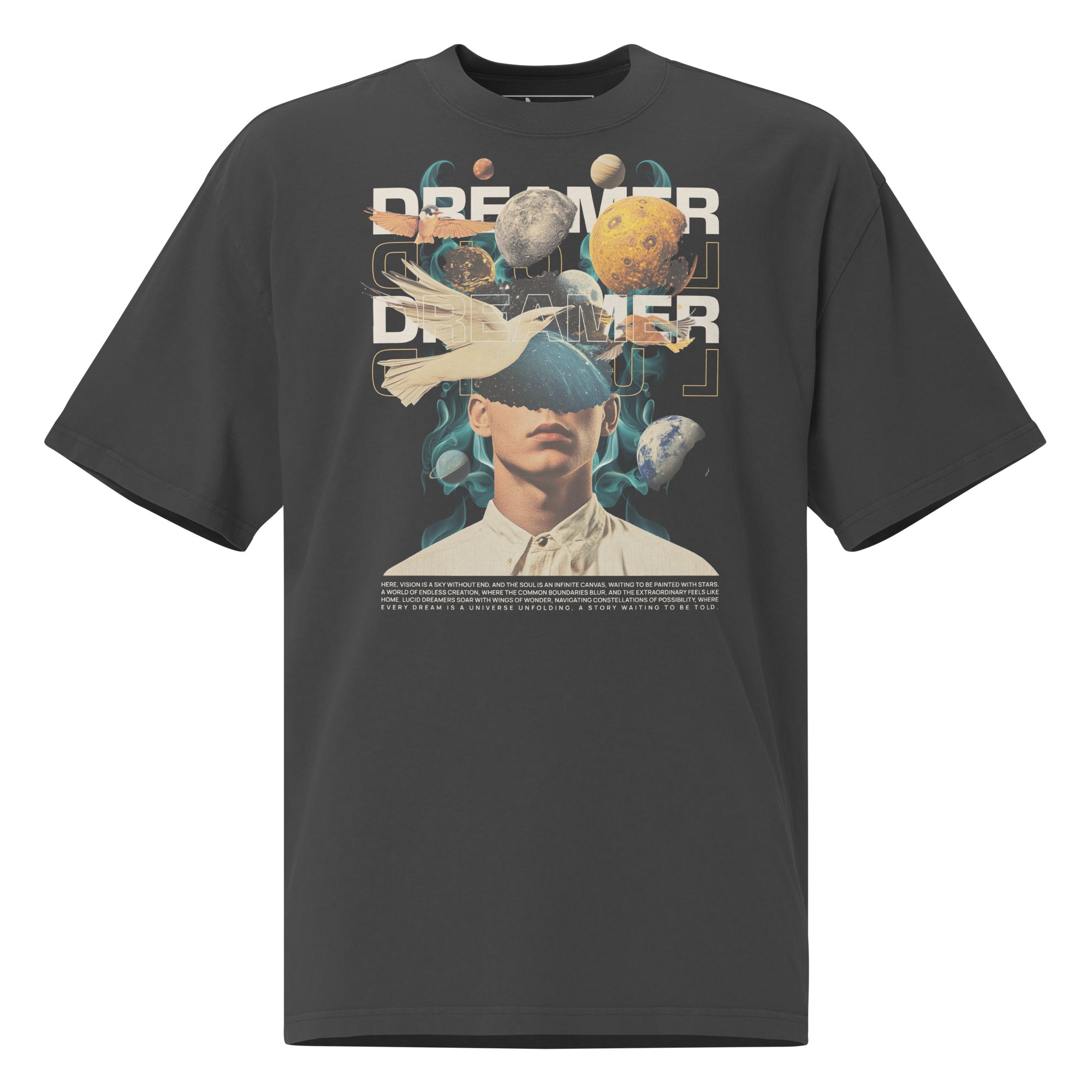 Mind of a Dreamer Oversized Faded T-Shirt